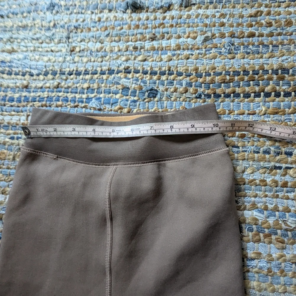 Taupe Fleece Lined Thermal Tights M Faux Sheer Pantyhose Look Warm Winter Minima